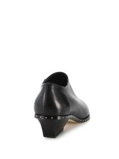 Shop Iro Festano Leather Point Toe Booties In Black