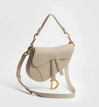Dior Small Saddle Bag With Strap In Brown