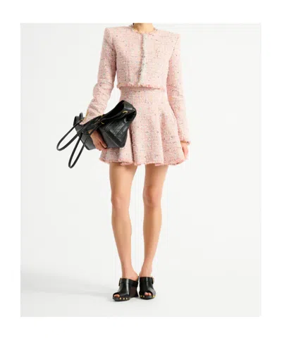 Balmain Tweed Blazer In Nylon-cotton Blend With Cupro Lining In Multi