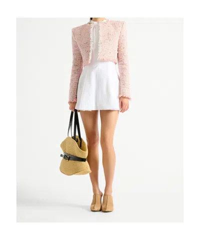 Balmain Tweed Blazer In Nylon-cotton Blend With Cupro Lining In Multi