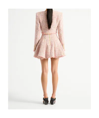 Balmain Tweed Blazer In Nylon-cotton Blend With Cupro Lining In Multi