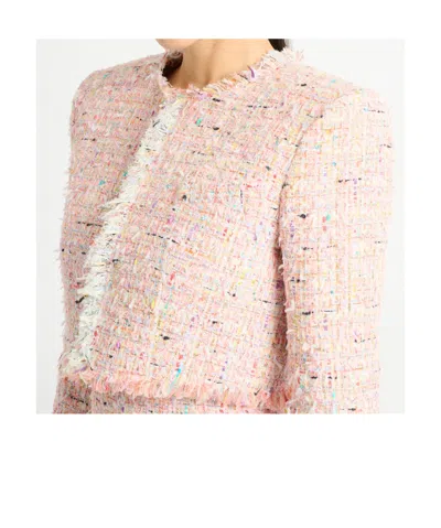 Balmain Tweed Blazer In Nylon-cotton Blend With Cupro Lining In Multi
