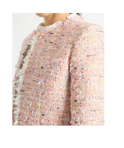 Balmain Tweed Blazer In Nylon-cotton Blend With Cupro Lining In Multi