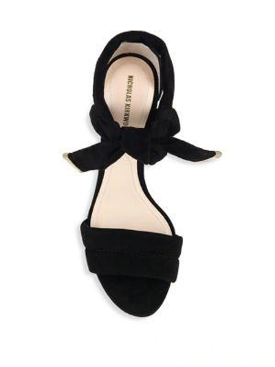 Shop Nicholas Kirkwood Ziggy Suede Ankle-tie Sandals In Black