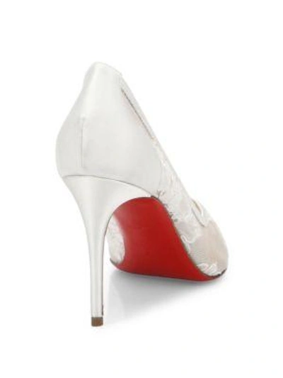 Shop Christian Louboutin Neo Floral Lace Pumps In Latte