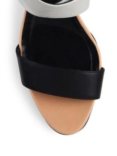 Shop Pierre Hardy Kl10 Leather Crisscross Wedge Sandals In Multi-grey