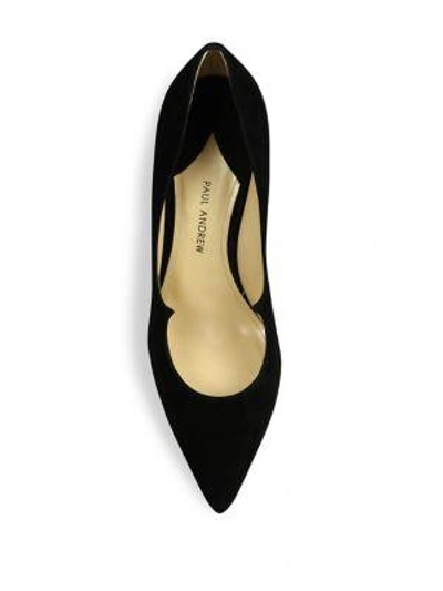 Shop Paul Andrew Kimura Suede Point Toe Pumps In Black