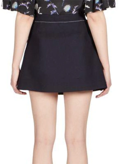 Shop Kenzo Zip-front Mini Skirt In Midnight Blue