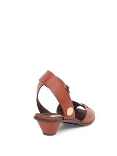 Shop Stella Mccartney Snapped Faux-leather Sandals In Praline