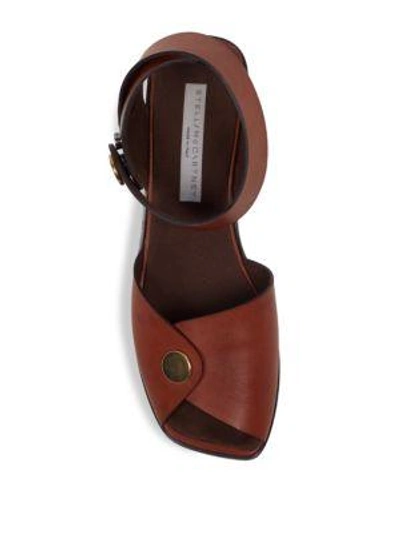 Shop Stella Mccartney Snapped Faux-leather Sandals In Praline