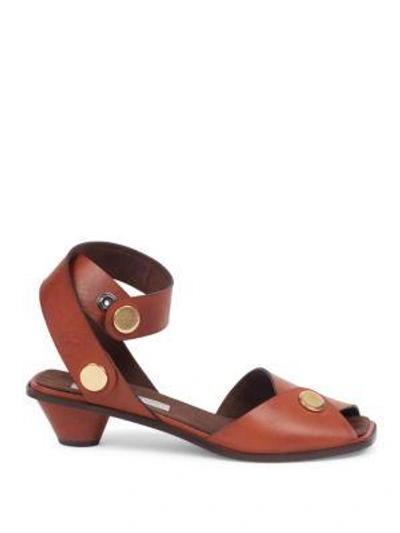 Shop Stella Mccartney Snapped Faux-leather Sandals In Praline