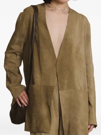 Cortana Cassian Patch-pocket Jacket In Brown