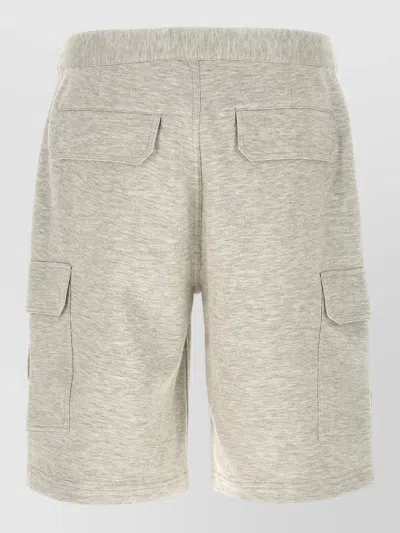 Brunello Cucinelli Grey Solid Shorts In Neutral