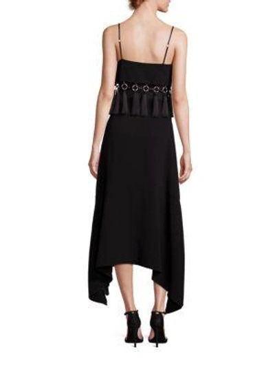 Shop Cinq À Sept Nolana Ring & Tassel Embellished Gown In Black