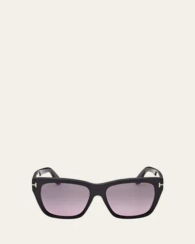 Tom Ford Flynn 55mm Gradient Butterfly Sunglasses In Black