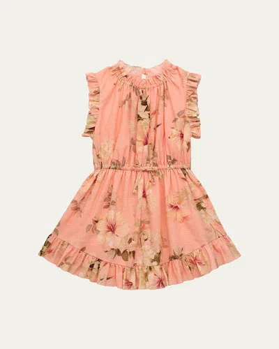 Zimmermann Little Girl's & Girl's Mahon Flip Cotton Dress In Multi