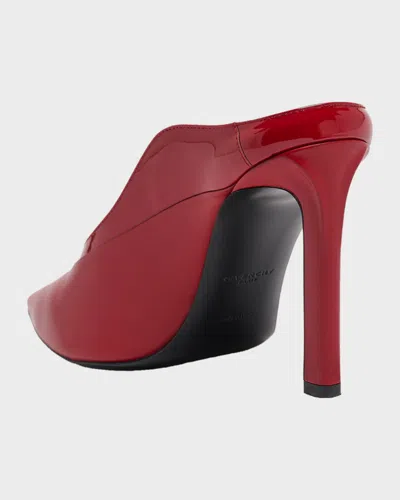 Givenchy Mixed Leather Pointed-toe Mule Pumps In Red