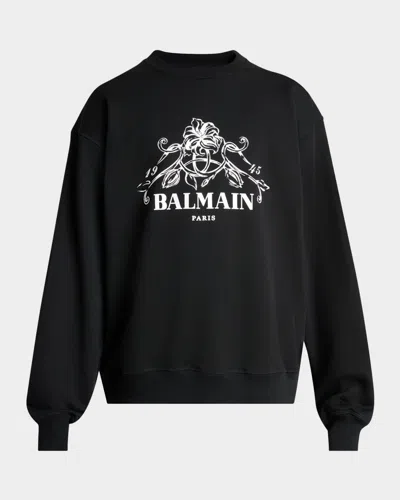 Balmain Vine Sweatshirt In Black