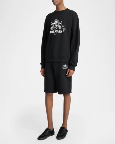 Balmain Vine Sweatshirt In Black