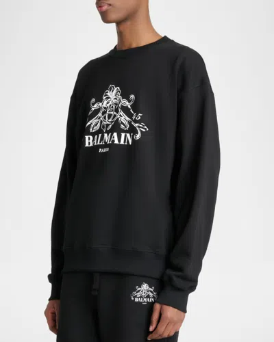 Balmain Vine Sweatshirt In Black