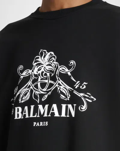 Balmain Vine Sweatshirt In Black