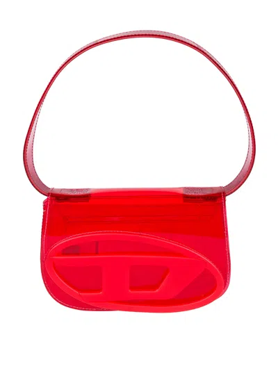 Diesel Bag Made Of Flexible Tpu With A Colorful Jelly-effect Finish In Red