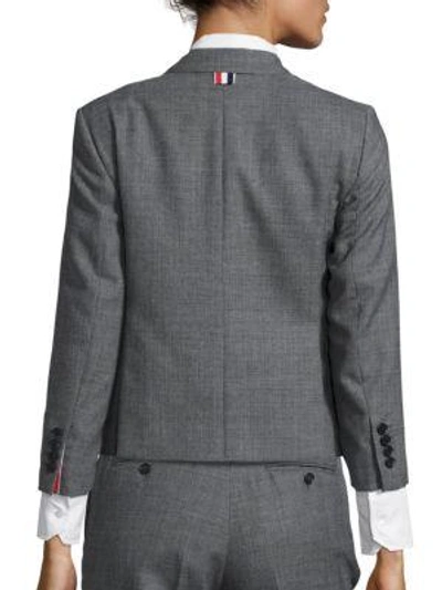 Shop Thom Browne Classic Wool Jacket In Grey