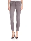 L'agence The Margot Cropped High-rise Skinny Jeans In Grey
