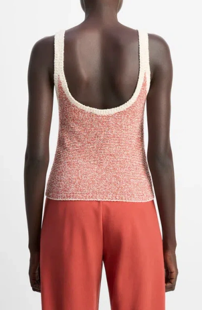 Vince Textured Microstripe Sweater In Pink