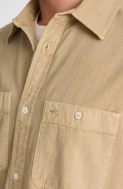 Madewell Cotton Button-up Work Shirt In Brown