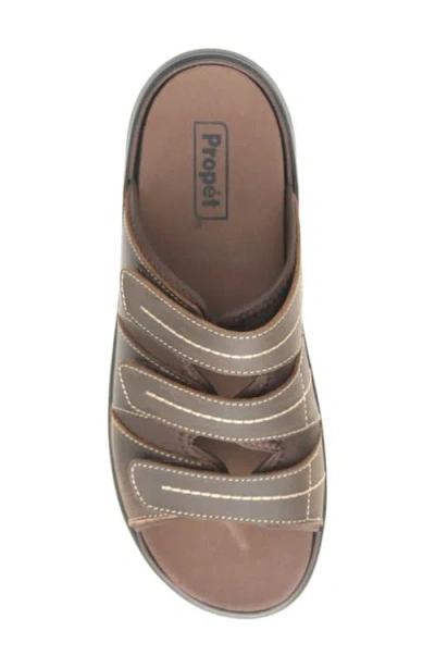 Propét Propet Extra Extra Wide Width Hatcher Slide Sandal In Brown