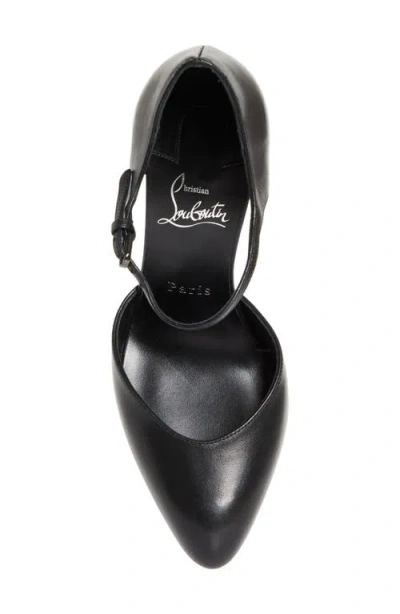 Christian Louboutin 100mm Fanny Demie Leather Ankle-strap Pumps In Black