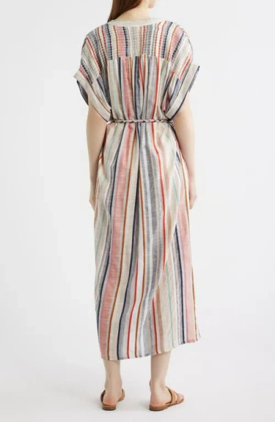 Frnch Belted Stripe Maxi Dress In Multi