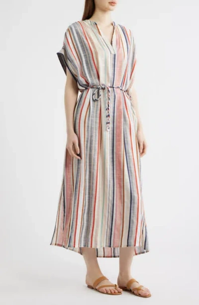 Frnch Belted Stripe Maxi Dress In Multi
