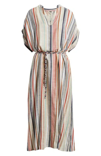 Frnch Belted Stripe Maxi Dress In Multi