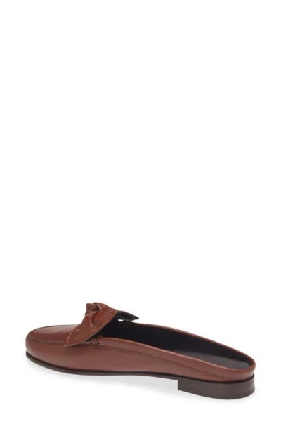 Hereu Chestnut Leather Mules In Brown