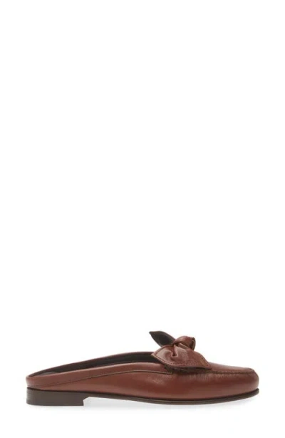 Hereu Chestnut Leather Mules In Brown