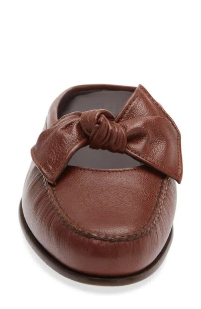 Hereu Chestnut Leather Mules In Brown
