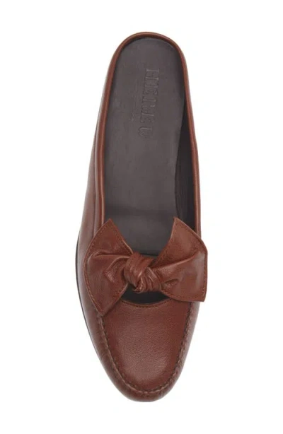 Hereu Chestnut Leather Mules In Brown