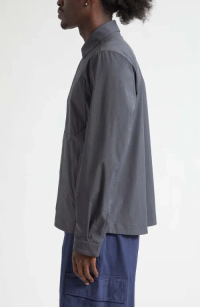 Herno Tech Shirt Jacket In Gray