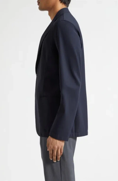 Herno Lightweight Regular Fit Stretch Scuba Knit Sport Coat In Blue