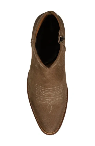 Frye Austin Inside Zip Plain Toe Boots In Brown