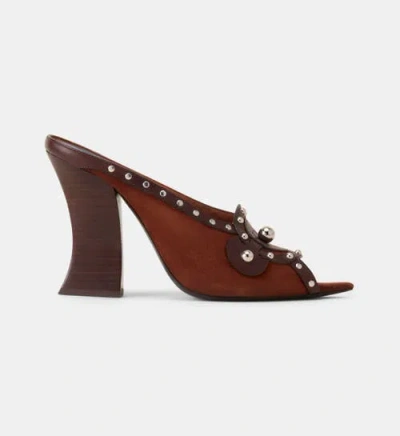 Lanvin Eclipse Arch Heeled Mule In Brown