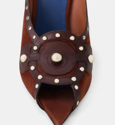 Lanvin Eclipse Arch Heeled Mule In Brown