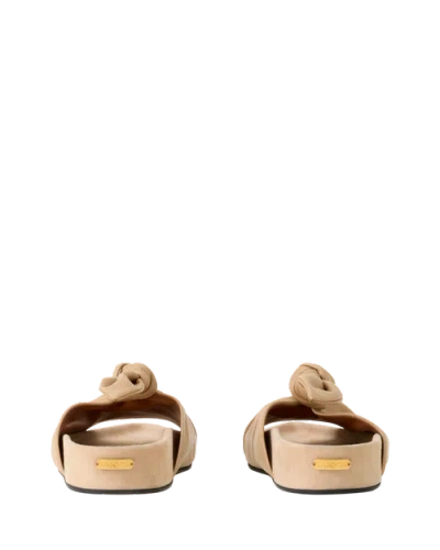 Lanvin Cocoon Flat Leather Mule In Neutral