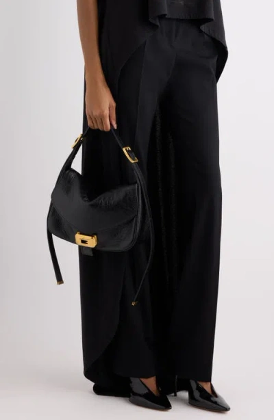 Balenciaga Womens Clicca Medium Shoulder Bag Adjustable In Black