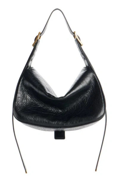 Balenciaga Womens Clicca Medium Shoulder Bag Adjustable In Black
