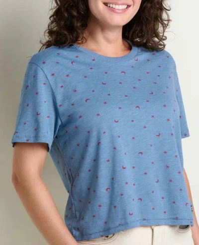 Toad And Co Boundless Jersey Short Sleeve Crew In Blue