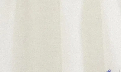 Farm Rio Fitted Linen Long Dress With Wonderful City Print And Striped Shoulder Straps In White