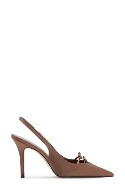 Mango Laurel Slingback Pump In Brown